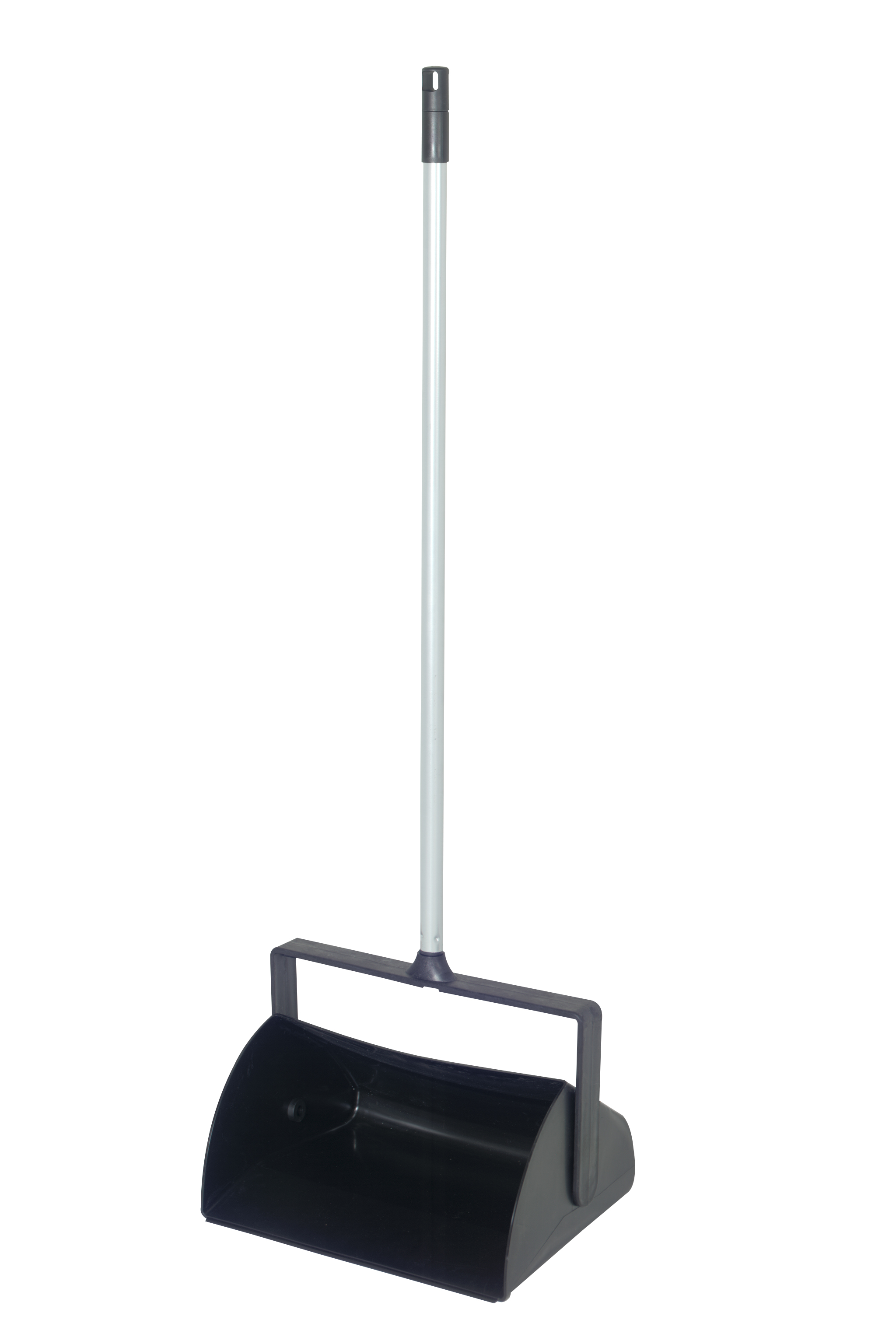 Black Plastic Lobby Dust Pan  and  Brush 12 Inch