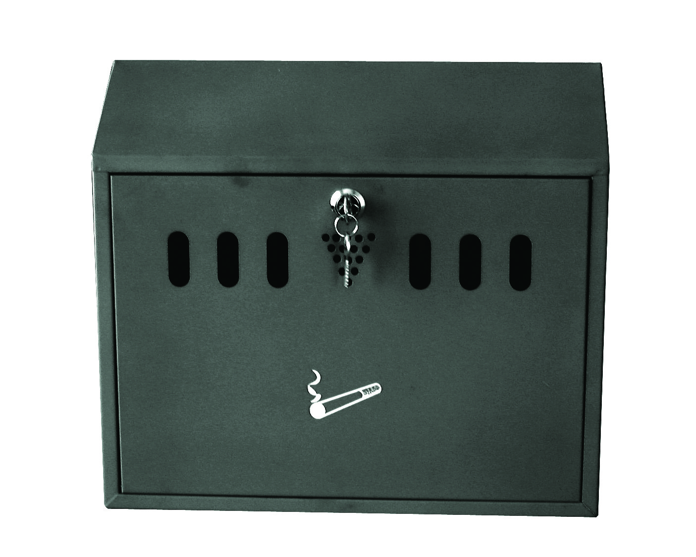 Wall Mounted Cigarette Bin: Black