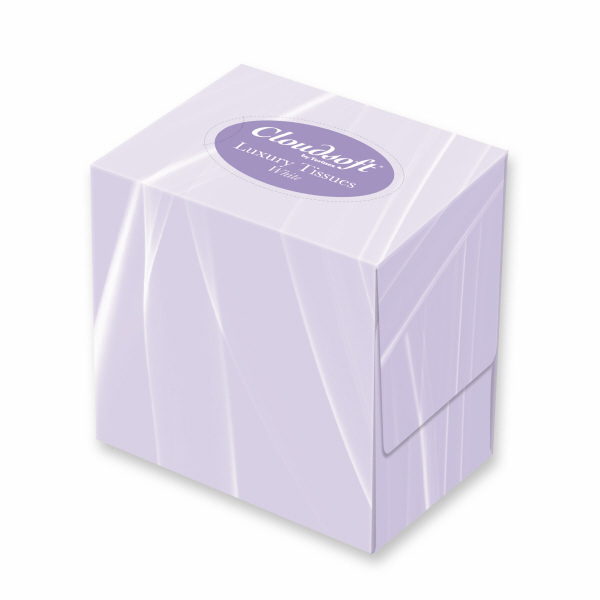 Cube Size Facial Tissues 2-Ply Luxury White