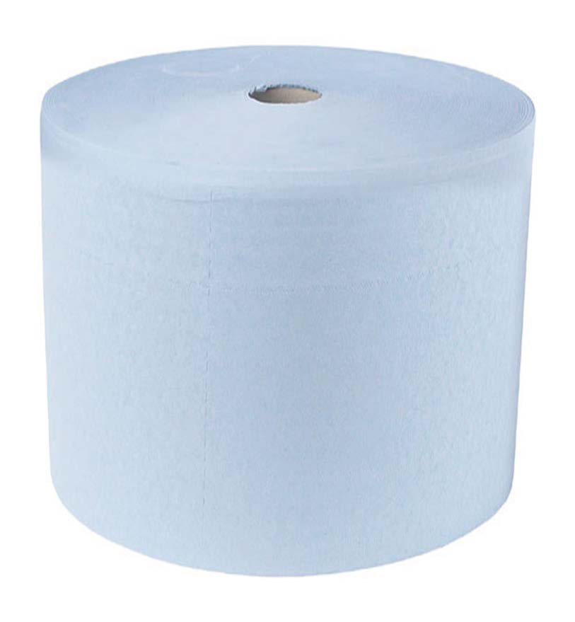 280mmx2 Ply Industrial Wiper Roll Blue