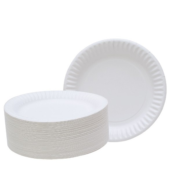 7 Inch White Paper Plates