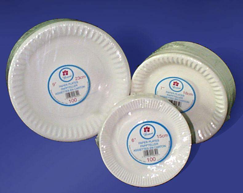 9 Inch White Paper Plates