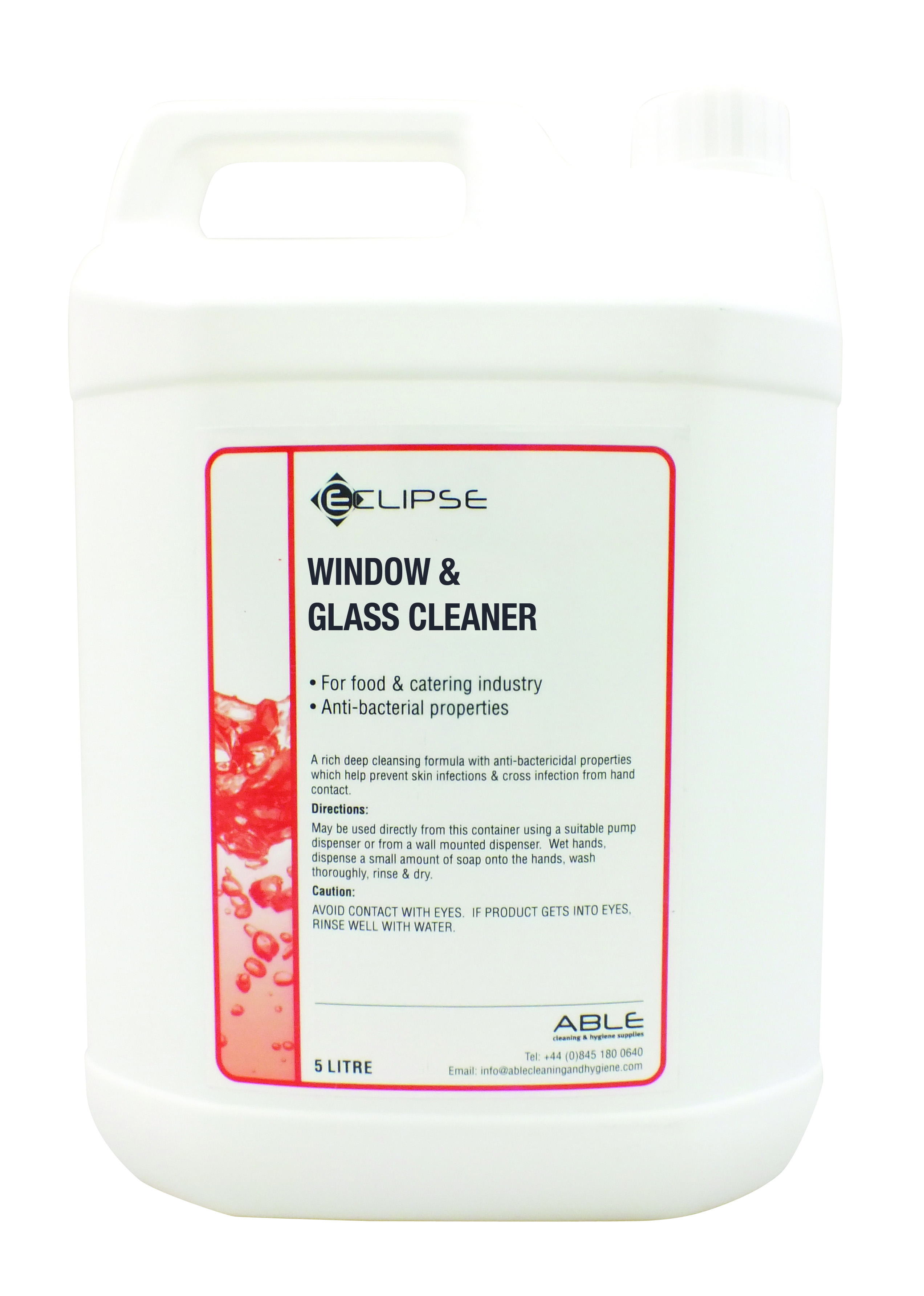 Eclipse Glass  and  Stainless Steel Cleaner/Polish 5Ltr