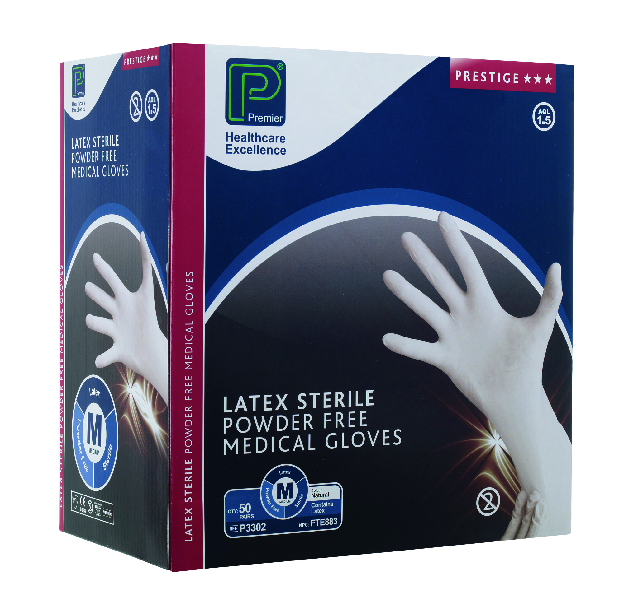 Gloves Sterile Examination Latex P/F 