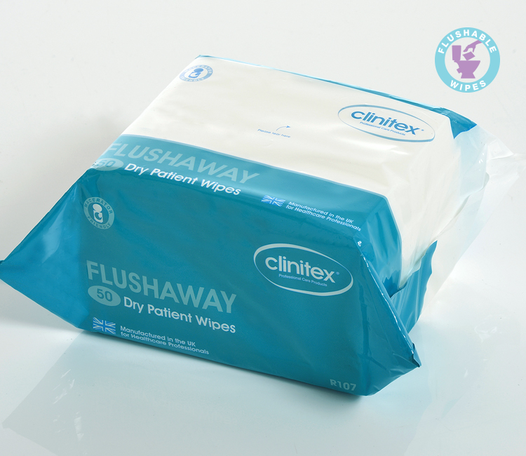 Flushaway Dry Patient Wipe