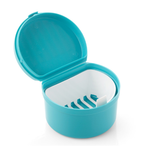 Polypropylene Denture Pot with Liner  and  Lid